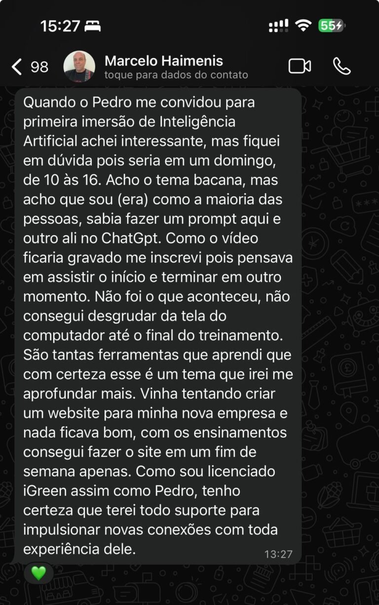 Depoimento Marcelo Igreen